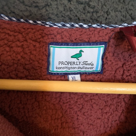 Properly Tied Kensington Fleece Pullover Maroon-XL - Picture 4 of 6